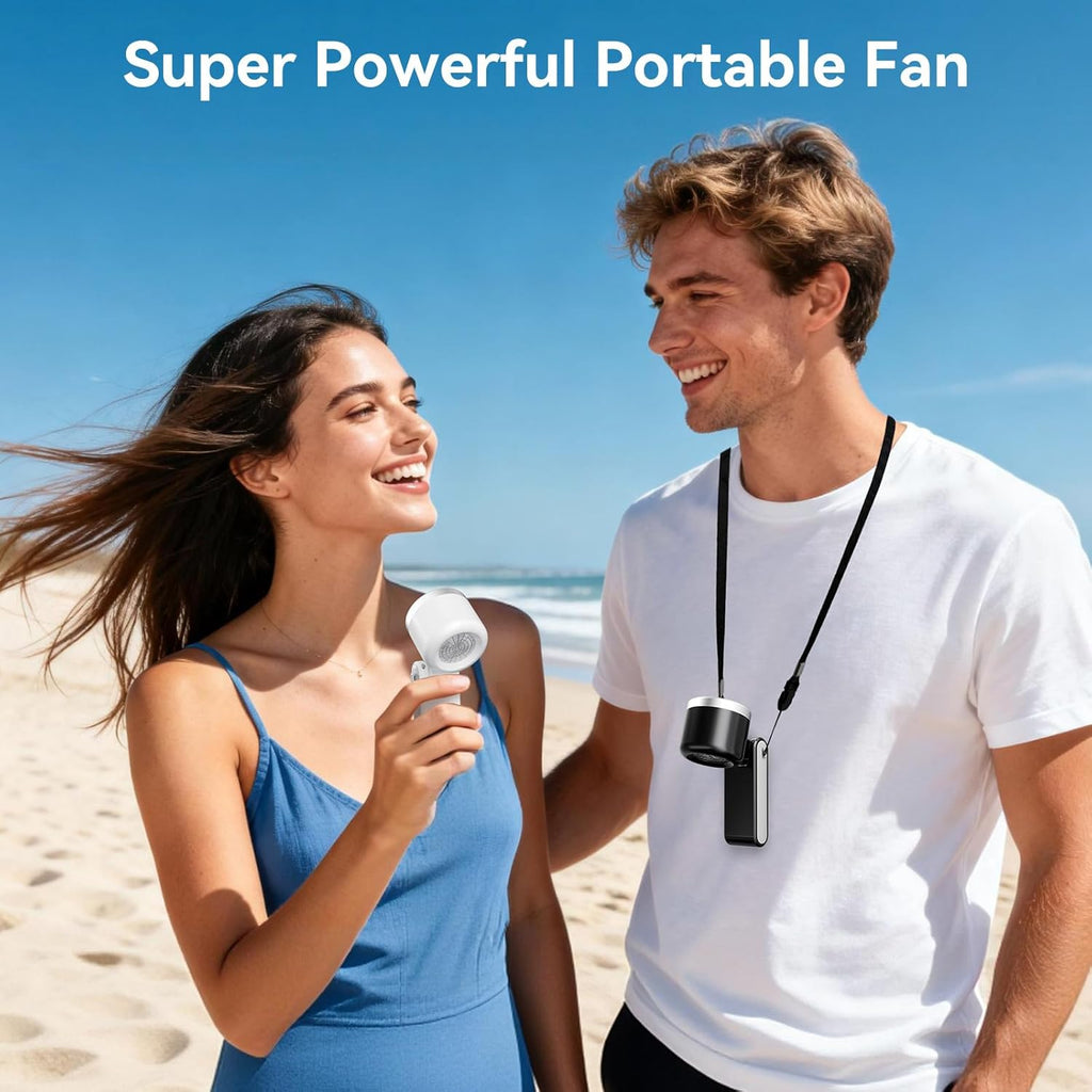 Portable Fan, Mini Fan, Handheld Turbo Fan, Portable Rechargeable Fan, 5-Speed, LED Display