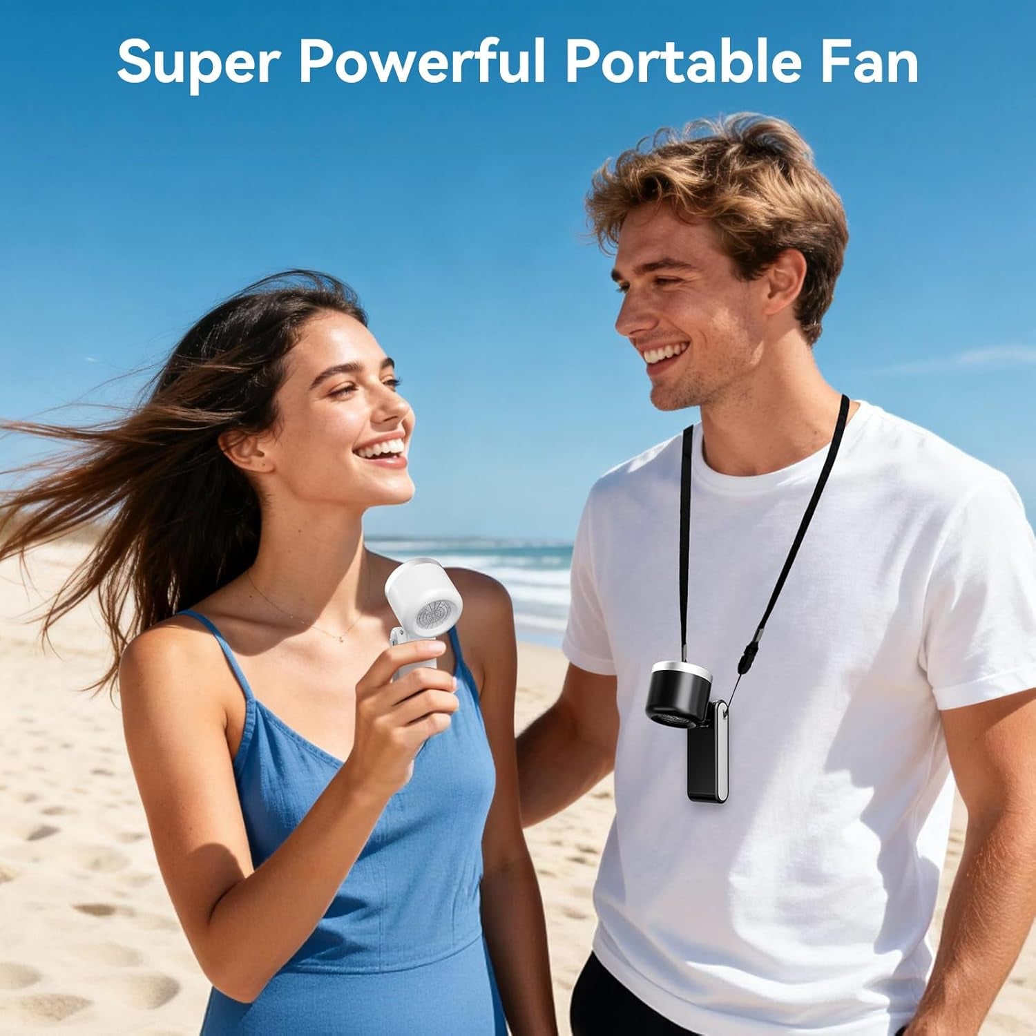 Portable Fan, Mini Fan, Handheld Turbo Fan, Portable Rechargeable Fan, 5-Speed, LED Display